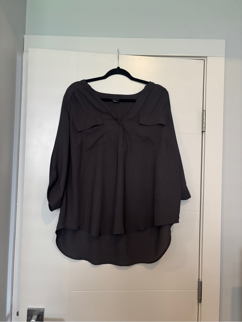 Torrid Harper Collared 3/4 Sleeve Blouse